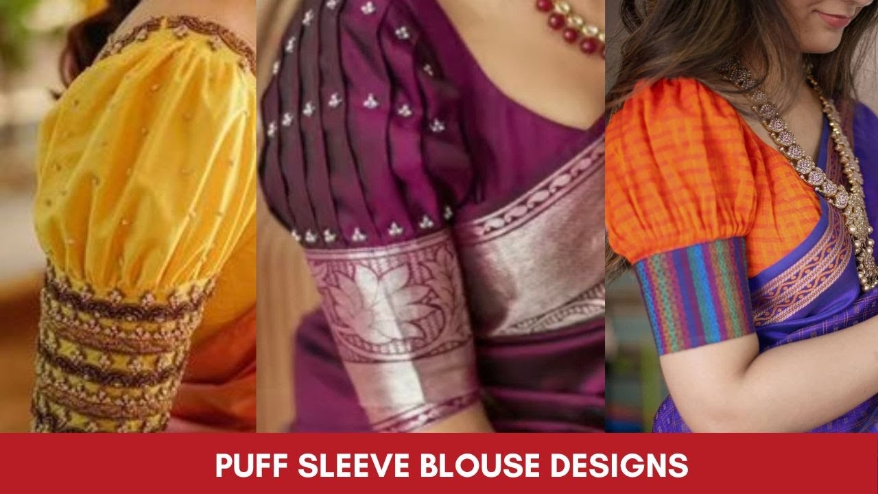 Puff Sleeve blouse Designs Blouse Sleeve Ideas Blouse Design 