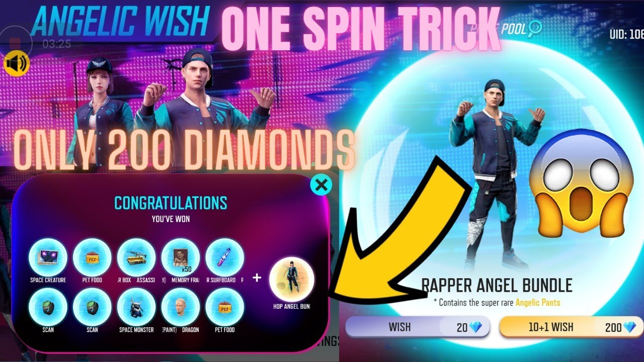 Angelic Pant One Spin Trick | New Angelic Wish Event One Spin Trick 🔥🔥