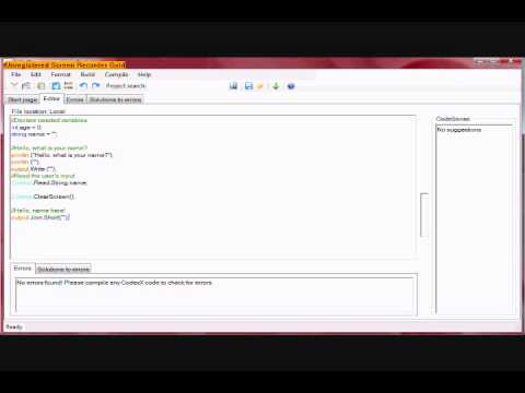 CodeX pre-beta code editor test #1