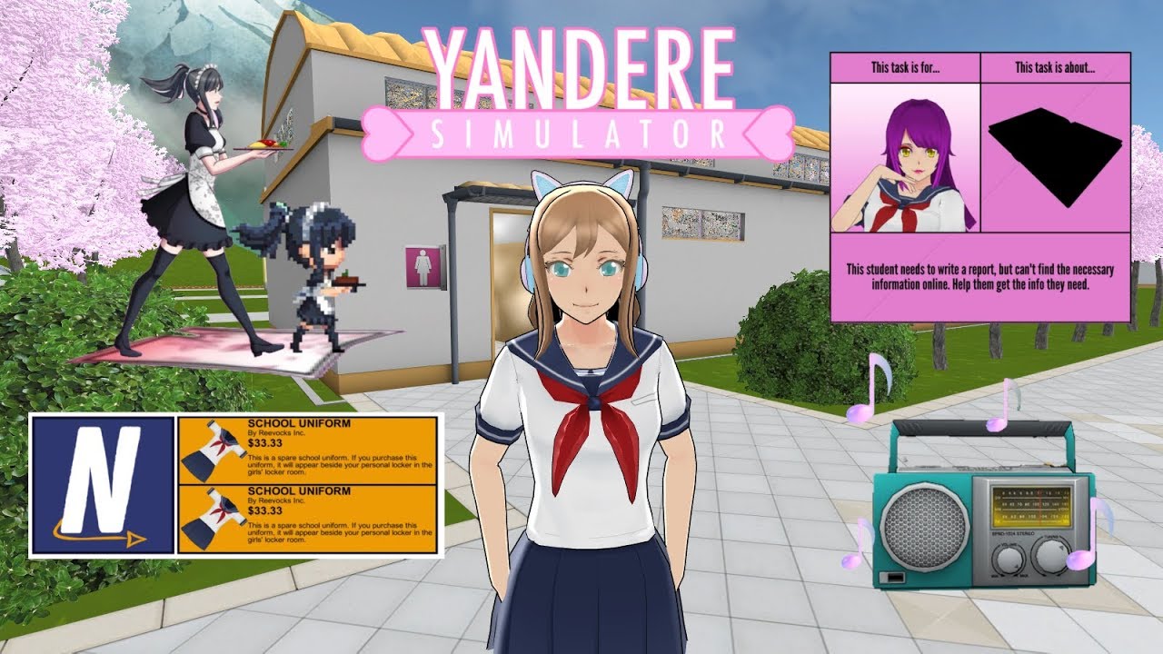 Maid Cafe Minigame; Generic Placeholder Task; Etc - August 29st Build   Yandere Simulator