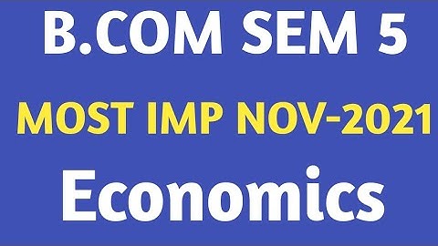 Bcom sem 5 economics most imp|paper style| strategy| two unit | nov-2021 | gujarat university
