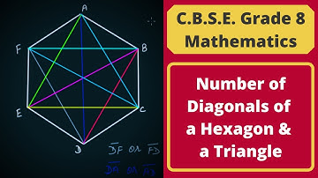 Number of Diagonals of a Hexagon & a Triangle || Geometry || C.B.S.E. Grade 8 Mathematics