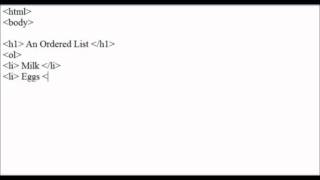 HTML Tutorial Ordered List