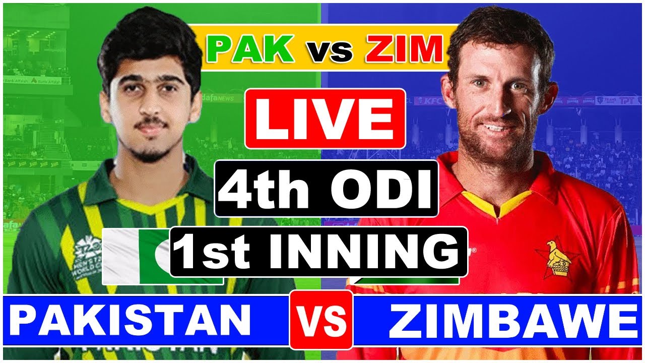 live Pakistan vs Zimbabwe 4th ODI match Live Commentary live match