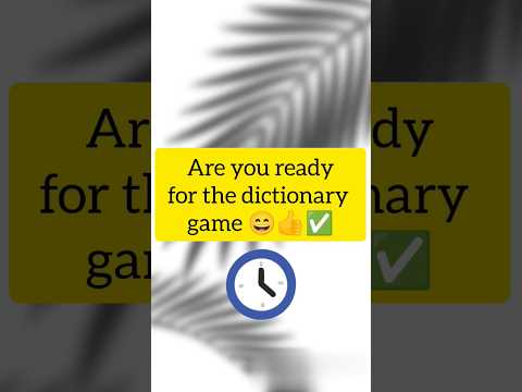 Game Dictionary Game Englishshorts Englishgrammar Vocabulary
