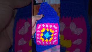 Granny square mobile pouch.. 💁♀️✅#crochet #handmade #yarnlovers