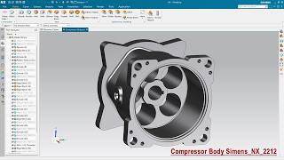 Compressor Body Part Design | Siemens NX 2212 Tutorial (Step-by-Step CAD Modelling)