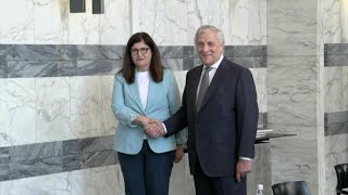 Italy's foreign minister meets with Palestinian counterpart in Rome | AFP