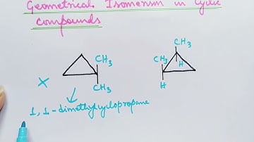 Geometrical Isomerism in Cyclic compounds|| Organic chemistry|| Illustrated examples