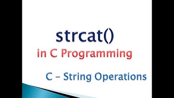 strcat() function in c programming