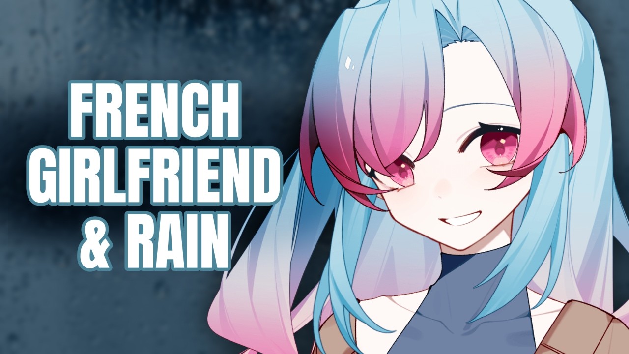 [F4M] Your French girlfriend help you to sleep while it's raining│Sleep Aid│Relaxation│ASMR