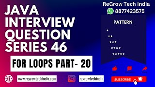 For Loops - Part 20 | Printing Pattern - 17 #javaprogramming Wealth