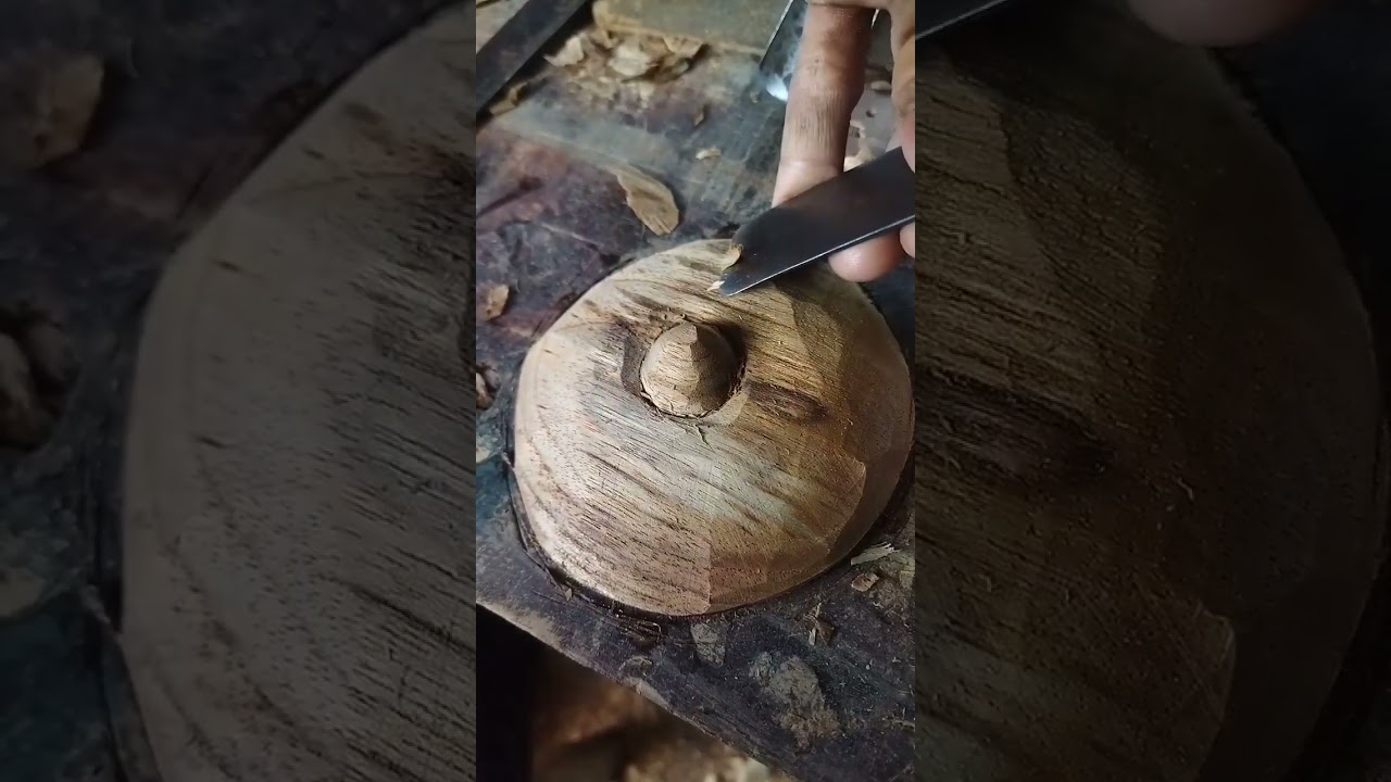 Wood carving crafts skills ☺️ #artwork #woodcraft #woodcarving 