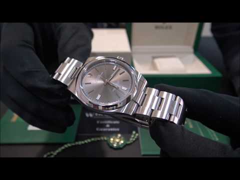 Rolex Oyster Perpetual 39 Grey Rhodium Dial 2017 | WatchesGMT (English)