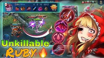 Unkillable Ruby Gameplay! Build & Emblem | Top Global Ruby Mythic tier | Mobile Legends Bang Bang