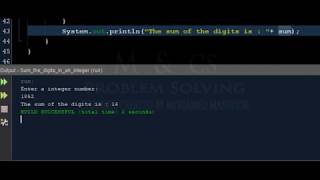 Write a Program to Sum the Digits in Any Integer Number Using While Loop | Java