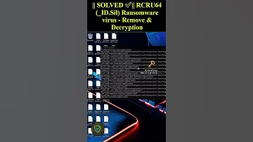 RCRU64 (_ID.Sil) Ransomware virus - Remove & Decryption #shorts #trending #RCRU64 #SILVirus