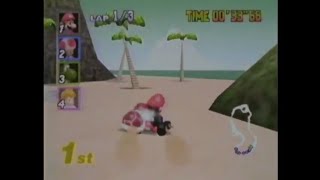 Vaporwave-Mario Cart Nintendo 64