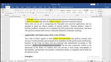 CIA Part 1 - 2020 - Lecture 3 -  Code Of Ethics