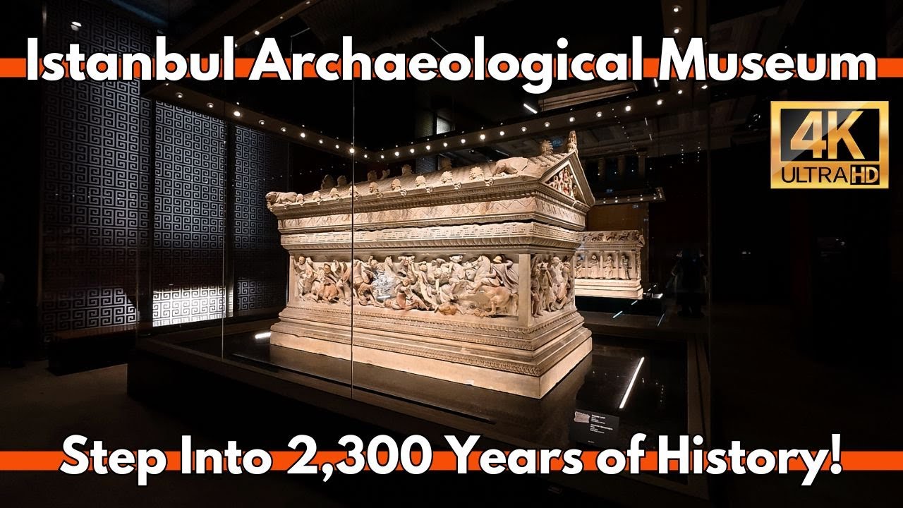 4K Istanbul Turkey: Walking Tour Inside the Istanbul Archaeological Museum!