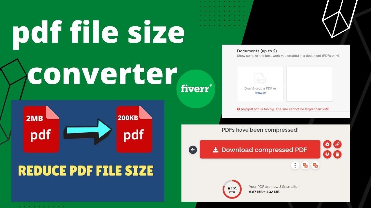 how to reduce pdf file size। pdf file size convert - YouTube
