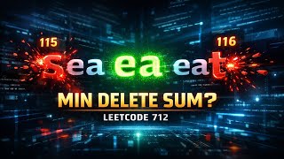 LeetCode 712 Explained | Minimum ASCII Delete Sum for Two Strings | DP Made Easy