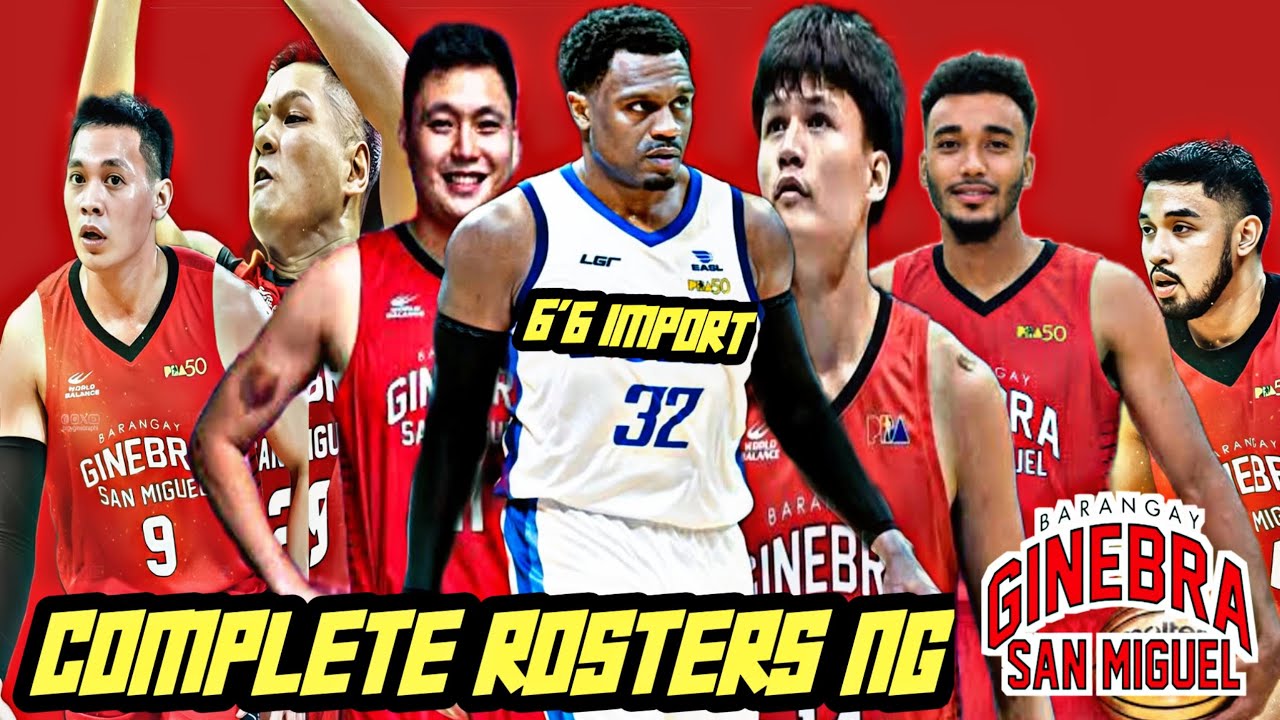PANGMALAKASANG IMPORT AT PLAYERS NG BRGY. GINEBRA SAN MIGUEL SA UPCOMING PBA COMMISSIONERS CUP 👇