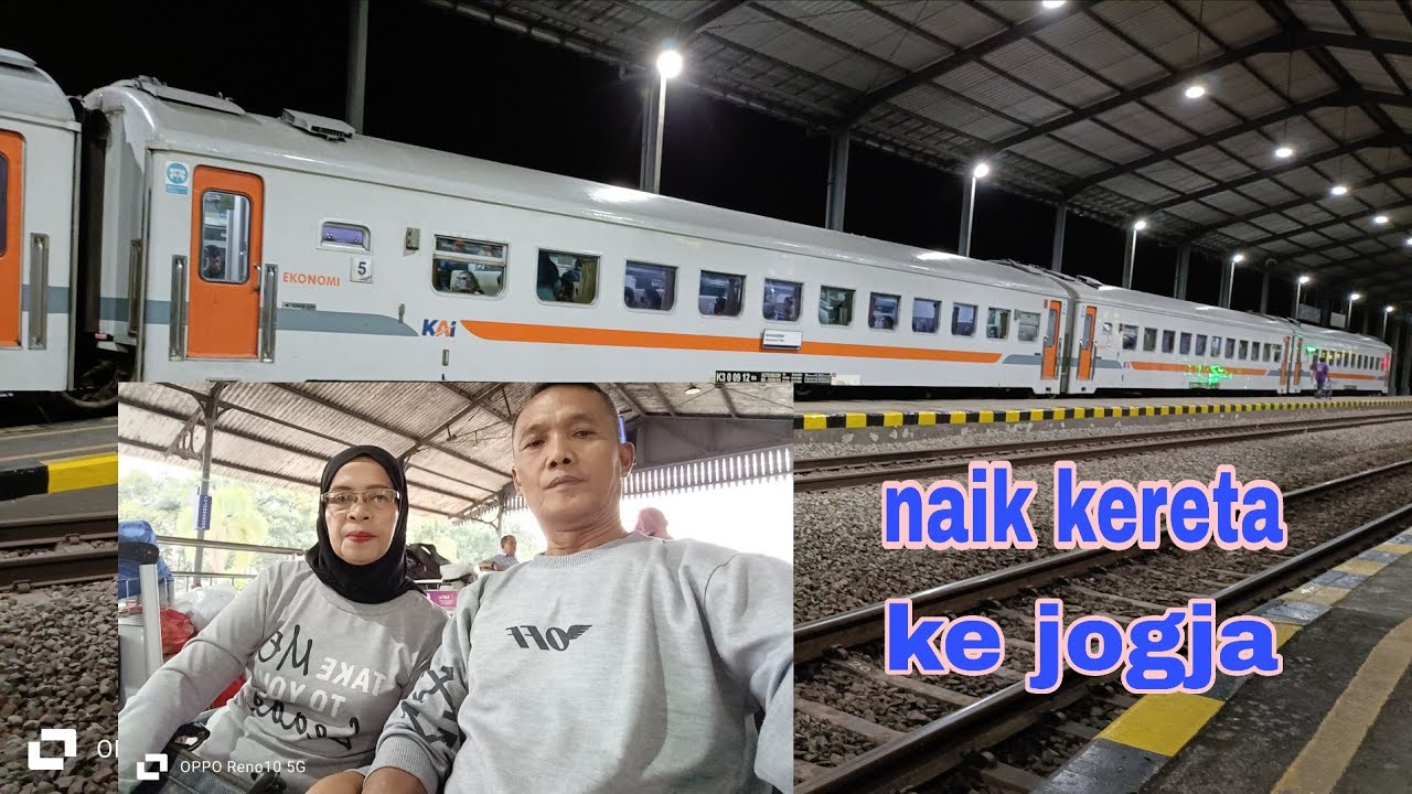 Perjalanan malam yang bikin nyaman ' naik kereta api ke jogja' (Buk min Hadi channel)