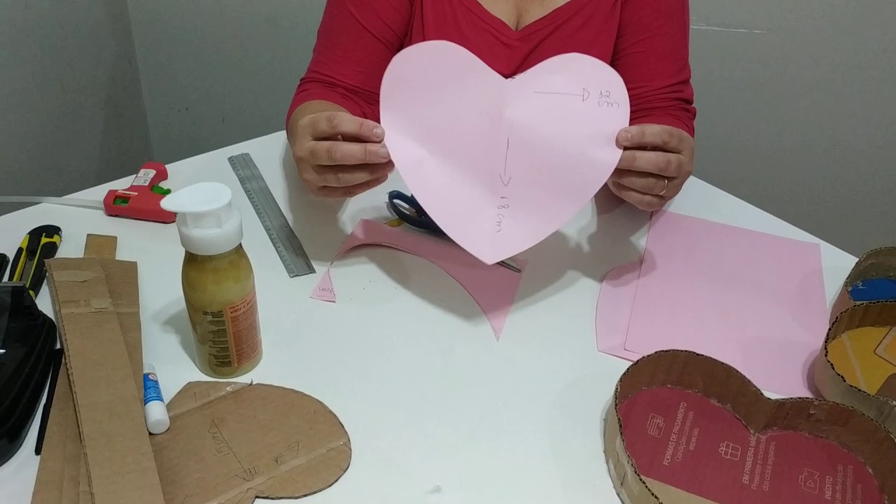 Tutorial como fazer molde de coração