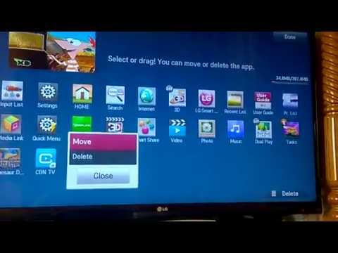 how to uninstall apps on L.G. smart T.V. - YouTube