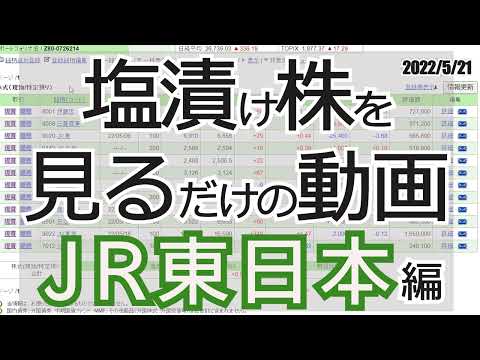 株日記　2022/5/21（土）塩漬け株を見るだけの動画　JR東日本株編