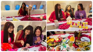 Ne Diya Surprise Grand Celebration In Airplane Anu Singh 13