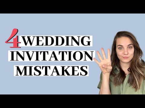 4 Wedding Invitation Mistakes to Avoid
