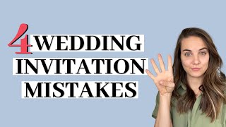 4 Wedding Invitation Mistakes to Avoid