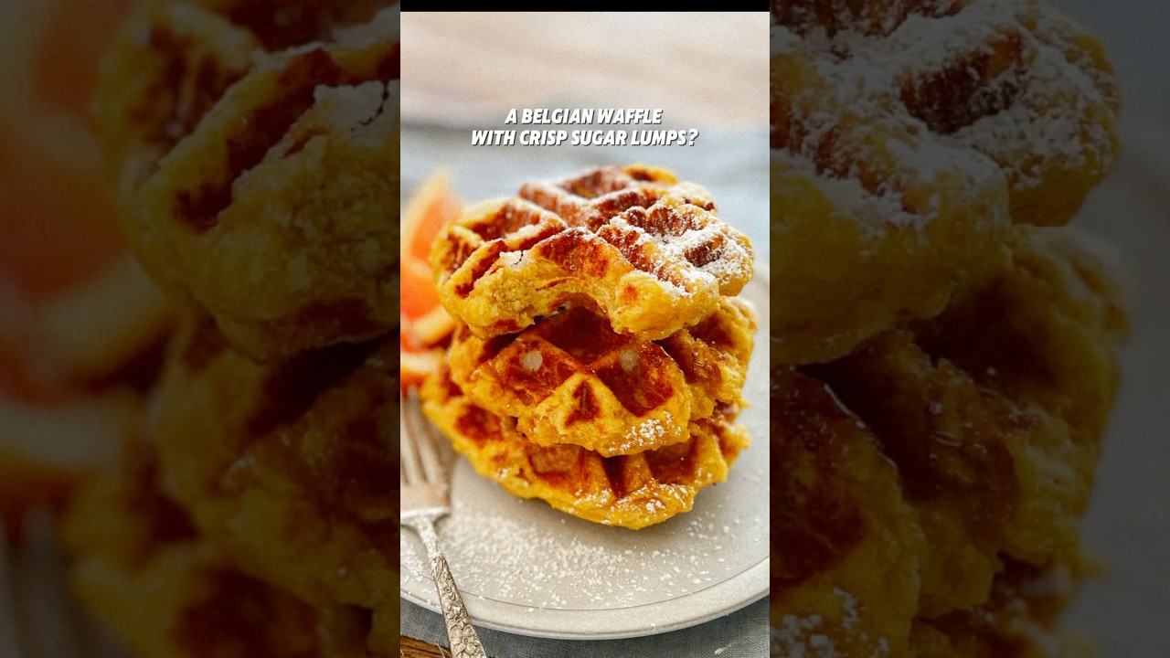 Best Belgian waffle to eat with your hands? #shorts #waffle #liege #glutenfree #food #homemade