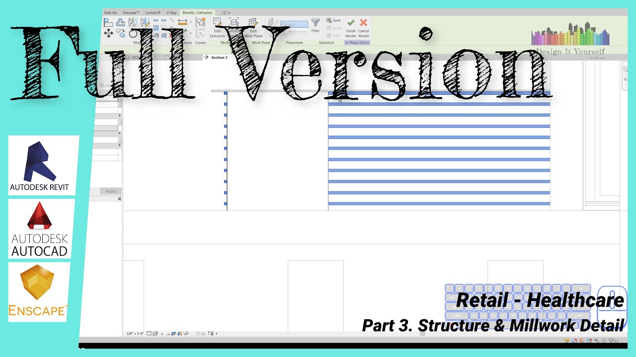 [Timelapse]Reatil-Heathcare Part 3. Structure & Millwork Detail [AutoCAD] [Revit]