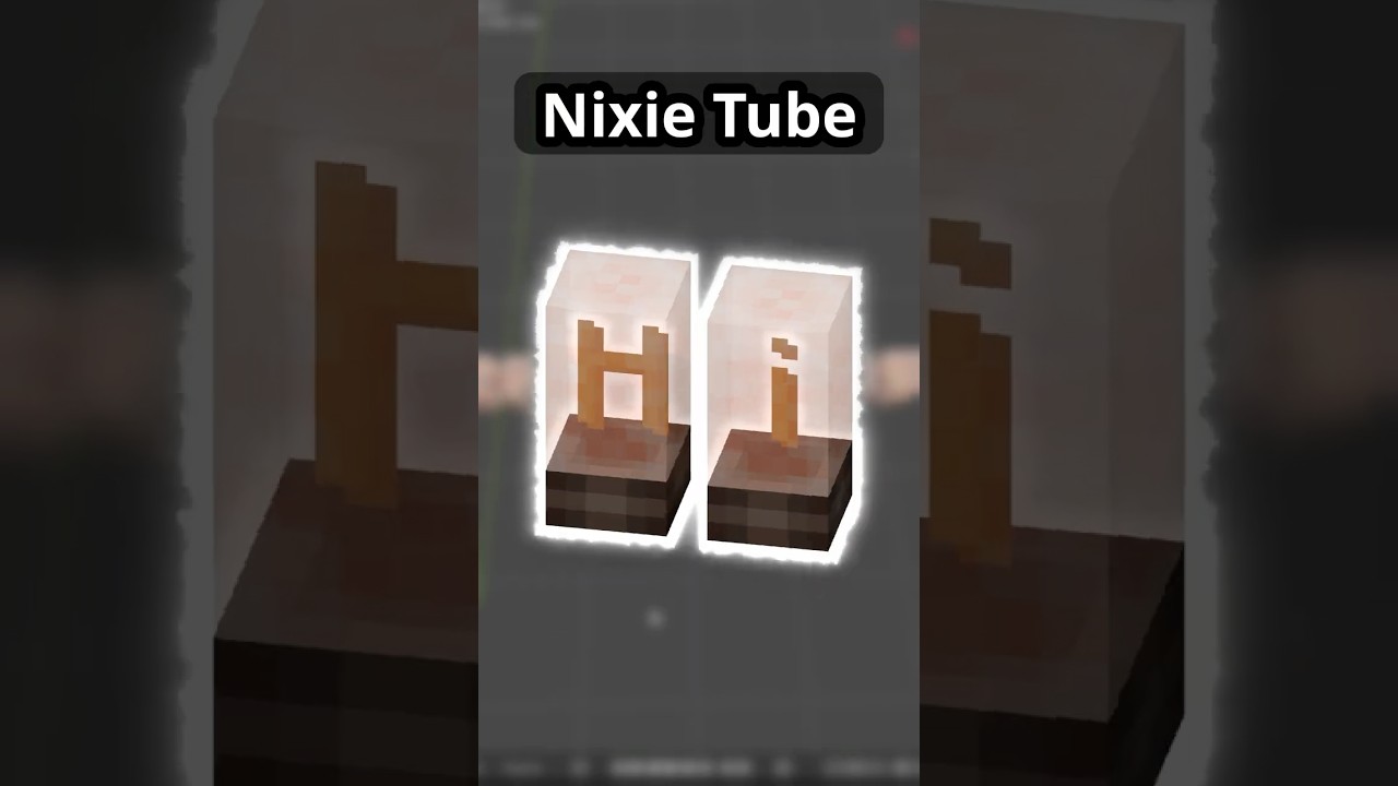 Making Create Mod blocks in Blender, The Nixie Tube #blender3d #createmod #minecraft