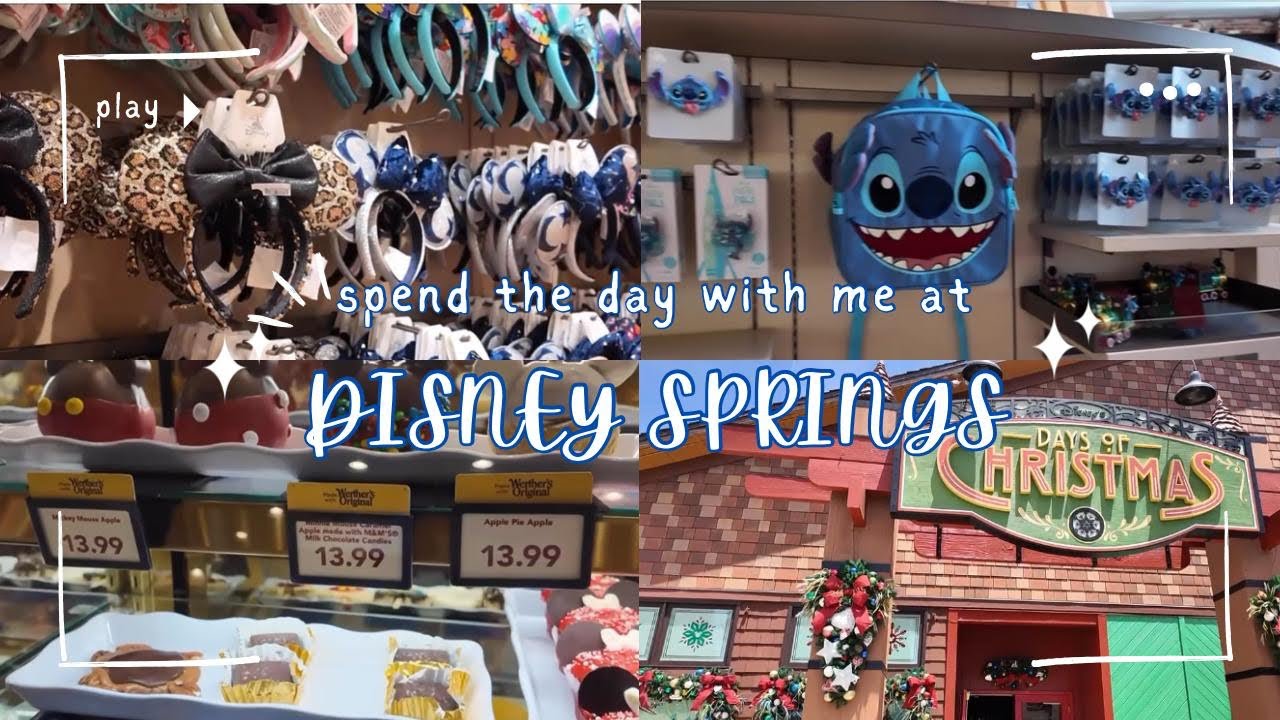 Disney Springs Vlog | New Mickey Ears, Stitch Merch, Custom Ornaments & Candy Heaven!