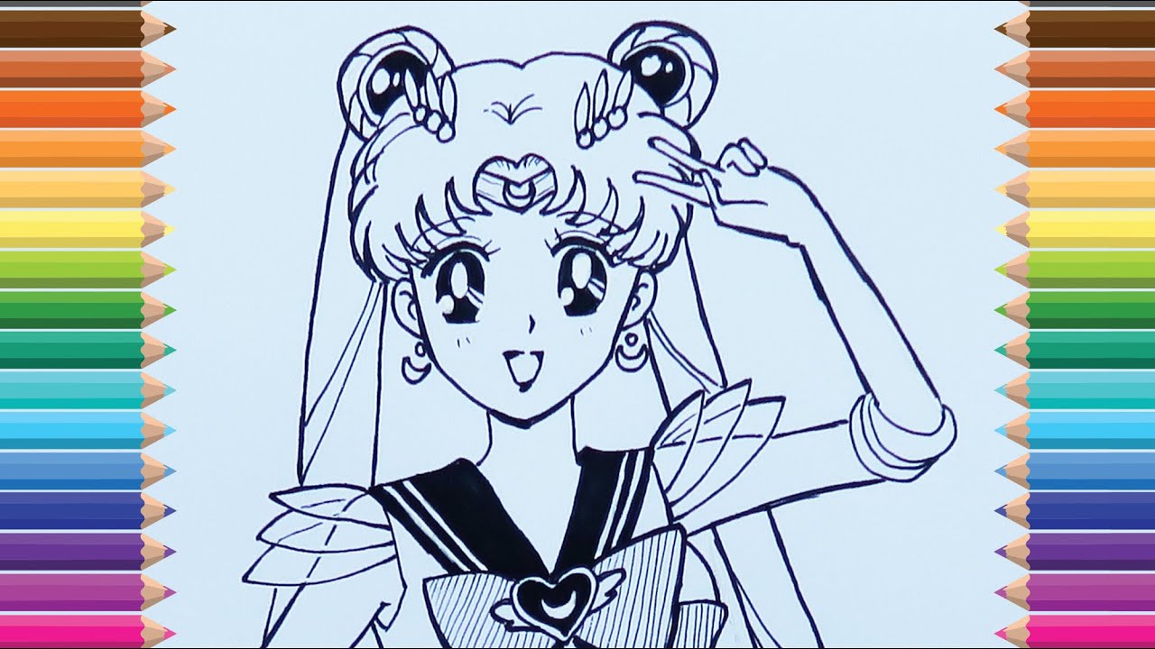 Cách vẽ Siêu Thủy Thủ Mặt Trăng Usagi / How to draw... - youtube