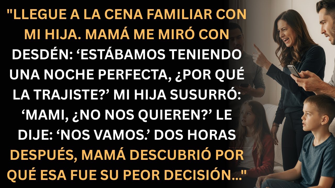 Mi mamá me humilló por llevar a mi hija… y dos horas después lo pagó caro.