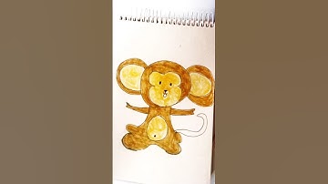 How to Draw a Cute Monkey 🐵 | Easy Drawing for Kids | Step by Step Tutorial #monkeydrawing