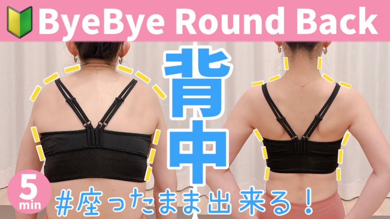 着実に背中痩せ 】座ったままできる！ガチガチ肩甲骨、背中、二の腕を