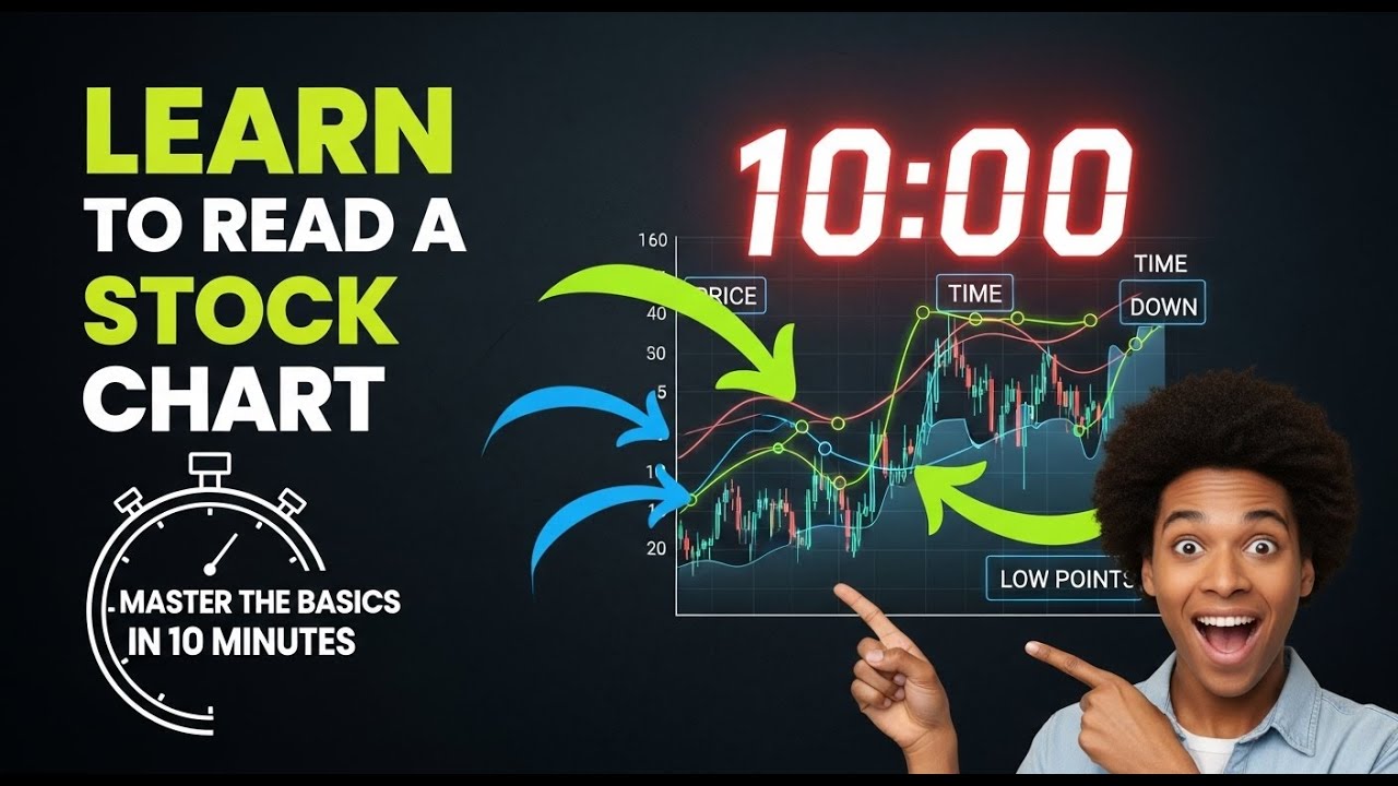 Stock Chart Tutorial How to read and Learn the Basics of Reading a Stock Chart in 10 Minutes ...