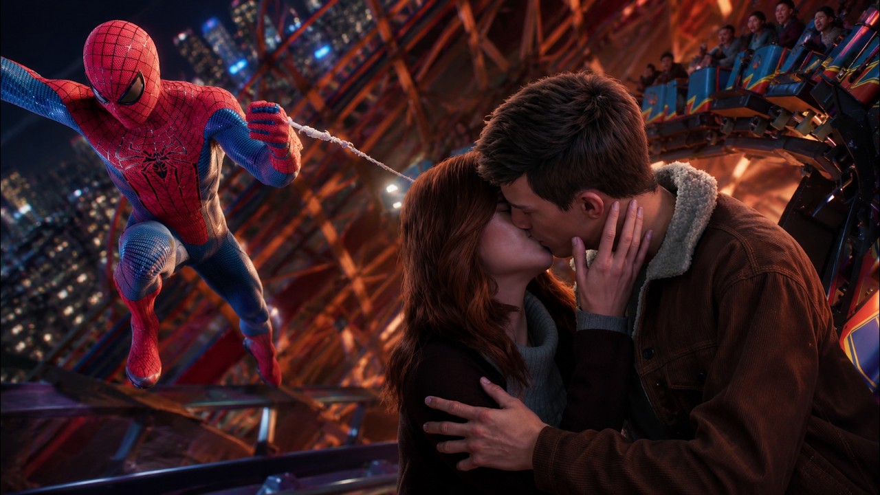 From Bliss to Disaster! Spider-Man saves people from Roller Coaster ...