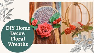 Embroidery Floral Hoop: Easy Home Decor DIY (Rental Friendly)! || Ishanya Keshodhan