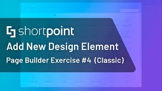 Page Builder Exercise #4: Add New Design Element (Classic Experience)