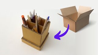 DIY Cara Membuat Tempat Pensil dari Kardus