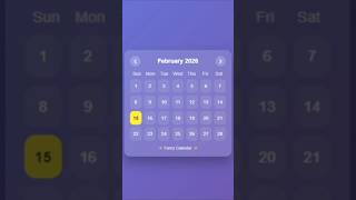 Fancy Glassmorphism Calendar UI 📅✨ | HTML CSS JS