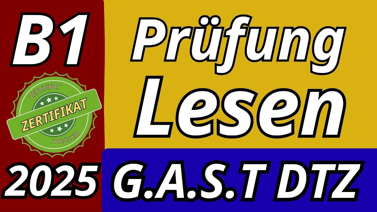 B1 Lesen Deutsch Prüfung || Übungssatz mit Lösungen || DTZ TELC 2025