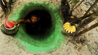 Built Underground Temple Tunnel And Water Slide Pool